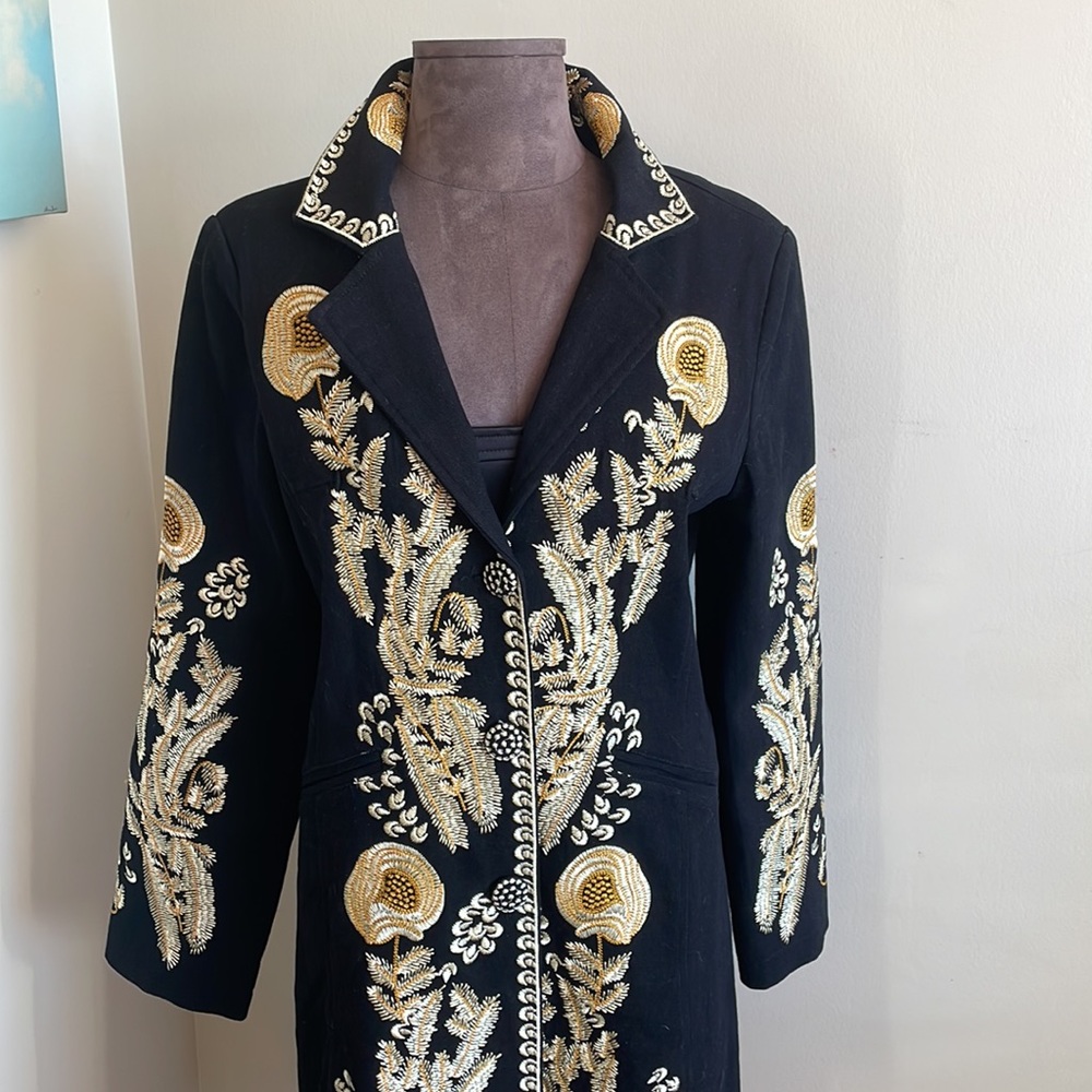 Embroidered Jacket Golden - Picture 2 of 15